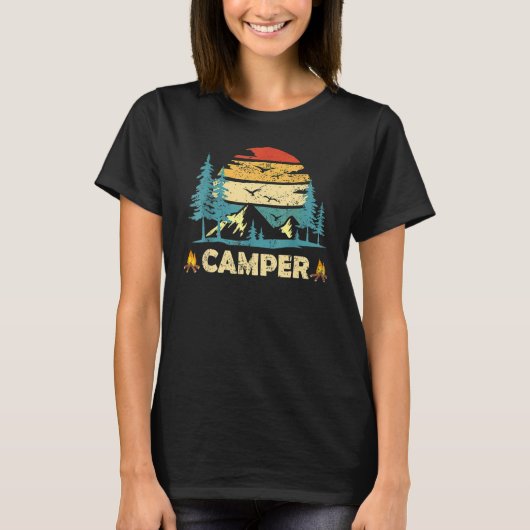 Camper Retro  overeenkomende Camping Crew T-shirt (Voorkant)