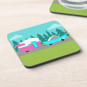 Camper Retro / Remorque et Dessous de verre de voi (Côté gauche)