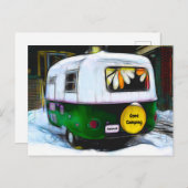 Camper Retro Retraité Camping Carte Postale Vintag (Devant / Derrière)