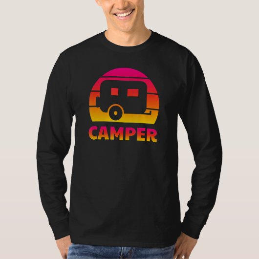 Camper Retro Sun - Camping Travel Fun T-shirt (Voorkant)