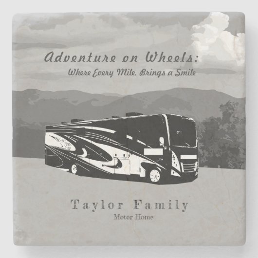 camper stenen onderzetter (Voorkant)