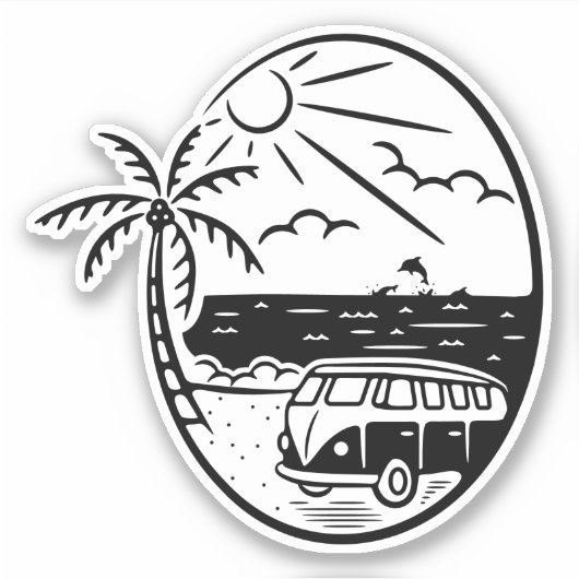 Camper Sticker Vanlife (Voorkant)