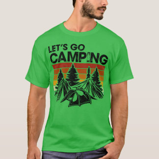 Camper tent uit laten we gaan kamperen cadeau t-shirt
