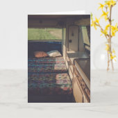 CAMPER TRAILER DE LA CARTE D'ANNIVERSAIRE DE LA GR (Fleur jaune)