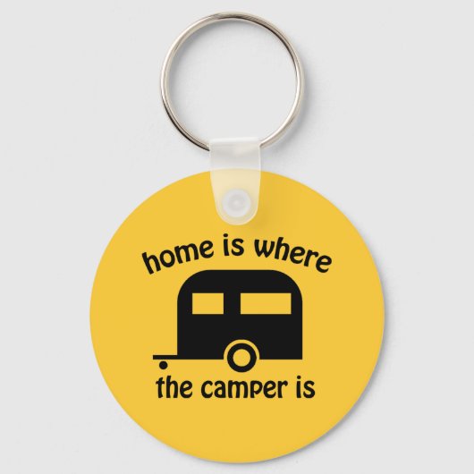 Camper Trailer Home Funny Sleutelhanger (Voorkant)