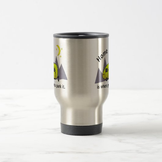 Camper Trailer Jaune Teardrop Mug (Centre)