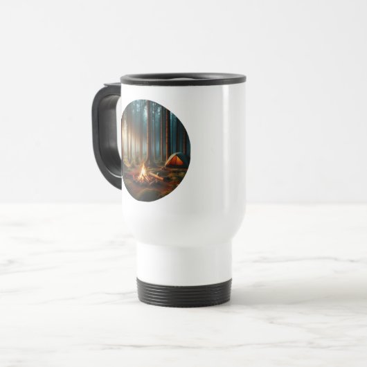 Camper Travel Mug With A Camping Site (Devant gauche)