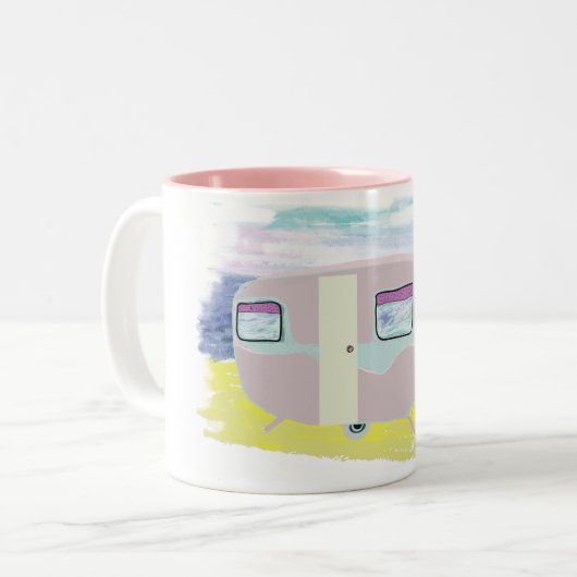 Camper Tweekleurige Koffiemok (Voorkant links)