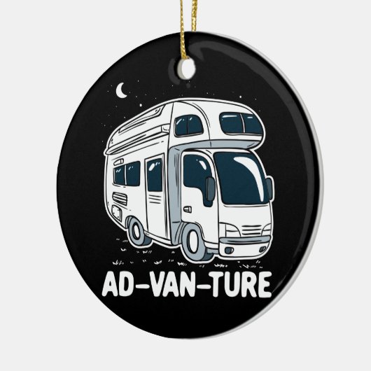 Camper Van Camping Adventure Gag Keramisch Ornament (Links)