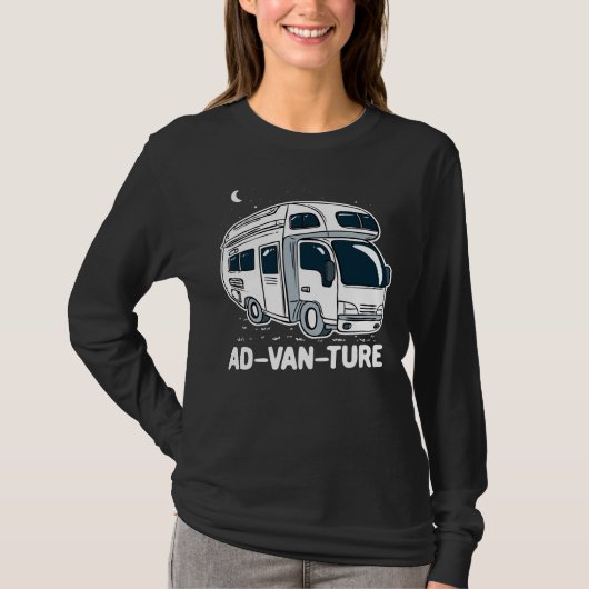 Camper Van Camping Adventure T-shirt (Voorkant)