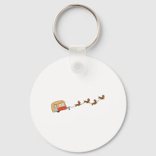 Camper Van Kerstmis Dachshund Sleigh Doxie Dog X- Sleutelhanger