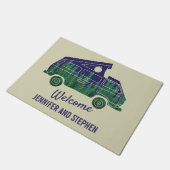 Camper Van met Pop omhoog Aangepaste Tent Deurmat (Schuin)