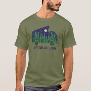 Camper Van met Pop omhoog Tent de Grafische Tekst  T-shirt