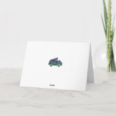 Camper Van Met Pop Up Tent Custom Text Kaart (Achterkant)