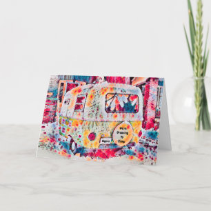 Camper-verplaatsing van de Reisronis Retro Vintage Aankondiging