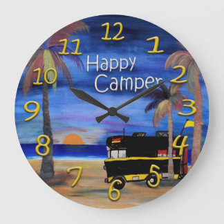 camper wall clock grote klok