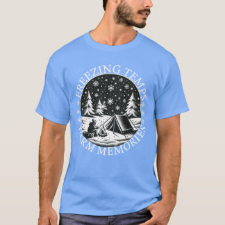 Camper Winter Kamp Kamperen vrienden T-shirt