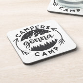 Campers Gonna Camp op een Bier Onderzetter (Linkerzijde)