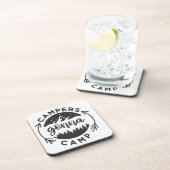 Campers Gonna Camp op een Bier Onderzetter (Rechterzijde)