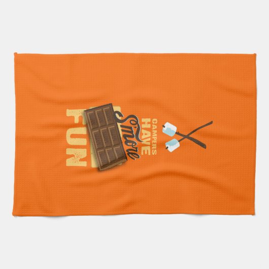 Campers hebben nog meer vun glampbanner theedoek (Horizontaal)