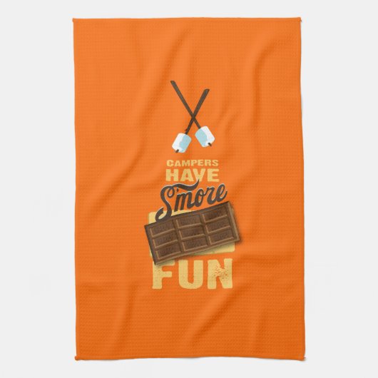 Campers hebben nog meer vun glampbanner theedoek (Verticaal)