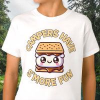 Campers hebben S'more fun Punny Kawaii