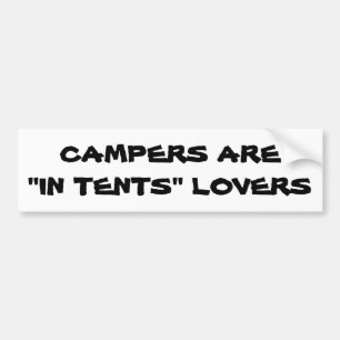 Campers "in tenten" liefhebbers bumpersticker