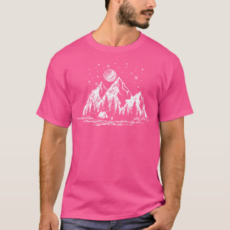 Campers Paradise Mountain Moon Star T-shirt