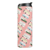  Campervan Vanlife Trailer Motorhome roze Thermosbeker (Gedraaid links)