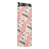  Campervan Vanlife Trailer Motorhome roze Thermosbeker (Geroteerd rechts)