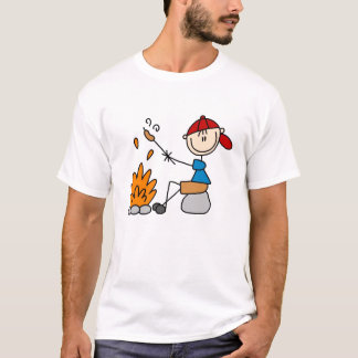 Campeur rôtissant des T-shirts et des cadeaux de