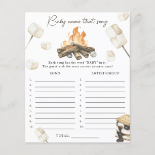 Campfire baby shower - Noem dat liedje spel