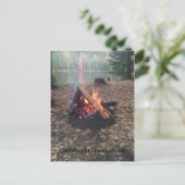 Campfire bij Lincoln Pond Briefkaart (Staand voorkant)