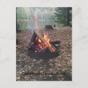 Campfire bij Lincoln Pond Briefkaart