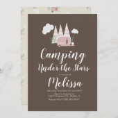Campfire Camping Fête Extérieure Boho Invitation (Devant / Derrière)