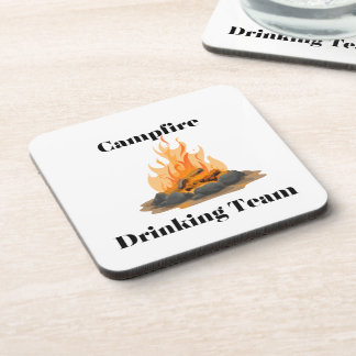 Campfire Drinking Team with a campfire on a Bier Onderzetter