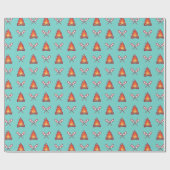 Campfire en Marshmallow Pattern Cadeaupapier (Vlak)