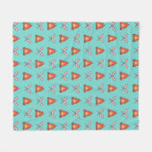 Campfire en Marshmallow Pattern Fleece Deken (Voorkant (Horizontaal))