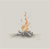 campfire-inspired painting images sticker (Voorkant)