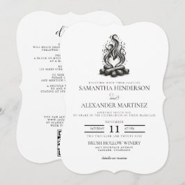 Campfire Love Wedding Kaart