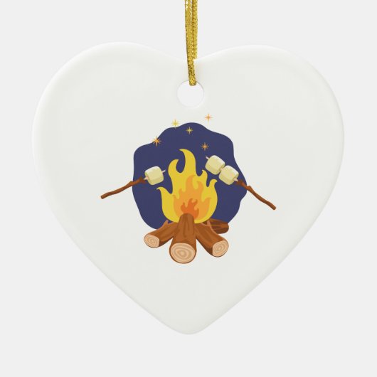 Campfire Marshmallows Keramisch Ornament (Voorkant)