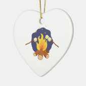 Campfire Marshmallows Keramisch Ornament (Links)