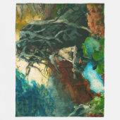 Campfire Mountain Man Adirondacks Winslow Homer Fleece Deken (Voorkant)