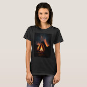 Campfire Nature Adventure Glamping Night Camping T T-shirt (Voorkant volledig)