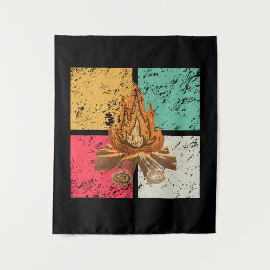 Campfire Retro  Wandkleed (Voorkant)