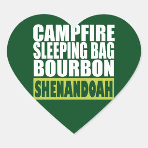 Campfire Sleeping Bag Bourbon Shenandoah Hart Sticker