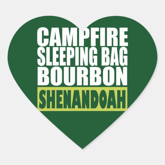 Campfire Sleeping Bag Bourbon Shenandoah Hart Sticker (Voorkant)