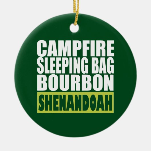 Campfire Sleeping Bag Bourbon Shenandoah Keramisch Ornament (Voorkant)