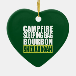 Campfire Sleeping Bag Bourbon Shenandoah Keramisch Ornament