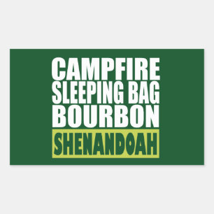 Campfire Sleeping Bag Bourbon Shenandoah Rechthoekige Sticker
